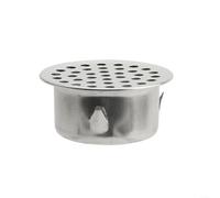 Fauhapyway Évacuation de sol en acier inoxydable pour tuyau en PVC, sortie d'eau de pluie style carte avec design creux anti-obstruction pour balcon, jardin, toit argenté (50 tubes)