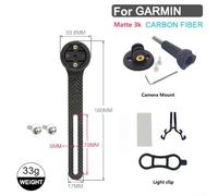 Fauhapyway Extension de support d'ordinateur de vélo en fibre de carbone simplifiée pour un positionnement sûr sur n'importe quel modèle de vélo avec support de lampe de poche (G)