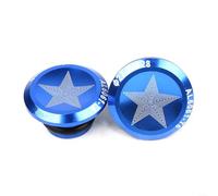 Fauhapyway Extrémité de guidon de vélo en alliage d'aluminium pour diamètre intérieur de 15 à 20 mm, rondelles en caoutchouc anodisé pour vélo de route VTT (bleu)