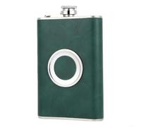 Fauhapyway Flasque Hip Flask 8oz Design Courbé pour Poche | Design courbé ergonomique, s'adapte aux hanches, pour glisse facilement dans poche arrière sac(Green)