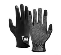 Fauhapyway Gants d'équitation antidérapants avec paume en silicone et tissu de soie glacée respirant (noir M)