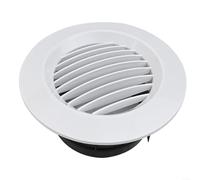 Fauhapyway Grille d'aération circulaire pour intérieur - Bouchon rond pour cuisine, salle de bain, bureau - Montage au plafond (100 mm)
