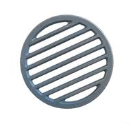 Fauhapyway Grille ronde en fonte de rechange pour poêles à bois et feux ouverts, outils complexes noirs (12 cm)