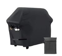 Fauhapyway Housse de barbecue robuste 145 cm imperméable et coupe-vent | Tissu Oxford 210D, doublure en PVC, imperméable, sangles coupe-vent, convient pour Weber Charbroil