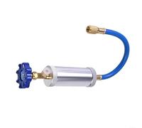 Fauhapyway Injecteur de teinture d'huile AC en aluminium pour R12 R134a R22, outil d'injection de climatisation de 56,7 g avec valve à aiguille pour réparation automobile