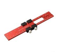 Fauhapyway Jauge de marquage professionnelle en aluminium pour le travail du bois avec métrique pour échelle impériale T-Track Outil de mesure pour charpentiers (H200)