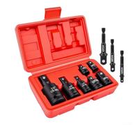 Fauhapyway Jeu Adaptateurs Ratchet 1/4 3/8 1/2 Pouces pour robuste Jeu Adaptateurs(10 pcsbox)