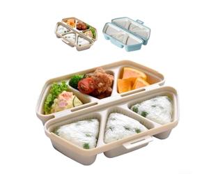 Fauhapyway Kit Sushi Plastique PP BPA Pour Riz Kit Sushi Plastique PP BPA | 6 moules triangle, pour surface antiadhésive, libération pour facile du riz, mess, pour idéal pour déjeuner(Yellow1)
