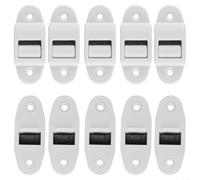 Fauhapyway Lot de 10 rails de guidage de ceinture en ABS avec joint brosse 40 mm espacement des trous 60 x 23 mm pour un fonctionnement silencieux et fluide des stores