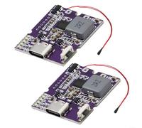 Fauhapyway Lot de 2 modules de charge rapide, affichage numérique avec port USB de type C PD3.0 QC4 + pour batterie 3,7 V 21700 (affichage de la lampe C)