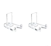 Fauhapyway Lot de 2 Supports Acrylique Réglables pour Assiettes(L) | Acrylique transparent, angle ajustable, coussinets anti-rayures, pour idéal assiettes et livres, lot de 2 pièces