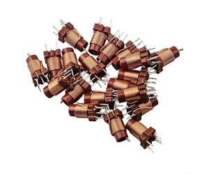 Fauhapyway Lot de 20 inducteurs de noyau de ferrite réglables 12 tours 0 6UH à 1 7UH Plastique et cuivre 8 x 3 6 mm pour ordinateurs, copieurs audio, télécopieurs, télécopieurs