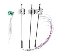 Fauhapyway Lot de 3 feux de circulation piétons - Jauge G - Feux de circulation avec feux piétons et LED - Véhicule 1:25 pour rail et construction
