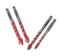 Fauhapyway Lot de 4 forets en carbure pour verre, bois, métal et carrelage - 6/8/10/12 mm - Kit de perçage multifonction avec pointe dentelée pour atelier à domicile