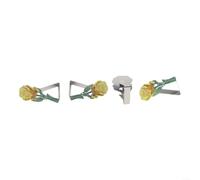 Fauhapyway Lot de 4 pinces à nappe en acier inoxydable résistantes au vent pour pique-nique, mariage, terrasse, tables jusqu'à 4,5 cm d'épaisseur, rouge, bleu, jaune, rose (jaune)