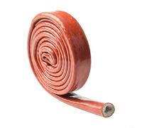 Fauhapyway Manchon de protection thermique en fibre de verre de silicone résistant à la chaleur pour environnements à haute température 260 °C (10 mm)