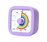 Fauhapyway Minuteur visuel, disque de 60 minutes, compte à rebours pour enfants, adultes, salle de ureau, outil de gestion du temps silencieux (violet)
