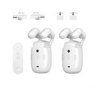 Fauhapyway Moteur de rideau électrique 3 en 1 avec télécommande, ouvre-rideau automatique pour tringle romaine, rails en TU, rails en forme de I, Smart Home (2 pièces)