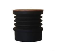 Fauhapyway Moulin à café à dose unique pour trémie avec couvercle en bois, outil de nettoyage en silicone pour entonnoir à grains d'expresso, noir, 7,6 cm (couvercle en bois)