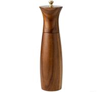Fauhapyway Moulin à poivre en bois de grande capacité 21,5 cm Recharge | Bois d'acacia fabriqué à la main, finition grain naturel, prise en main ergonomique confortable, rotation fluide
