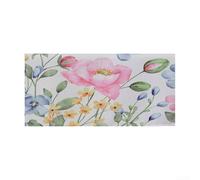 Fauhapyway Nappe Polyester Anti-Taches Lavable Design Lilas | Motif floral lilas et pour blush, bordure élégante, style jardin, pour idéal douche nuptiale dîner intime