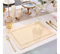 Fauhapyway Nappe Rectangulaire Lavable Résistante Chaleur | pour mÃ©lange pour lin pour coton respirant, antidÃ©rapant, texture naturelle, , 30x45cm(Light Yellow)