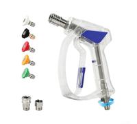 Fauhapyway Nettoyeur haute pression 5000 PSI pour m22 Quick Connect 360° | Pression maximale de 5000 psi, débit de 8 GPM, connexion rapide à une main, tête pivotante à 360°, empêche le tuyau de se