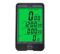 Fauhapyway Ordinateur de vélo SD-576A - Compteur de vitesse - Affichage LCD - Odomètre avec écran tactile - Menu de contrôle - Double boîtier de batterie - Fonction rétroéclairage