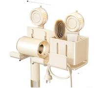 Fauhapyway Organisateur Sèche-Cheveux ABS pour robuste Anti-Chute Organisateur(white)