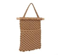 Fauhapyway Panier à suspendre en corde de coton tissée à la main pour pot de fleurs intérieur ou extérieur, jardin, terrasse, balcon, décoration 16,5 x 22,9 cm (marron)