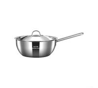 Fauhapyway Petite marmite 1L pour faire bouillir des sauces mijoteuses | Acier inoxydable de qualité supérieure, résistant à la rouille, couvercle assorti, poignée ergonomique, construction durable