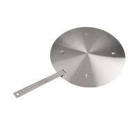 Fauhapyway Plaque diffuseur de chaleur triple couche pour cuisinière à induction en acier inoxydable et aluminium avec poignée, répartition uniforme de la chaleur pour cafetière à moka (280 mm)