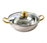 Fauhapyway Poêle wok en acier 201 37 cm à double poignée (37 x 9 cm) | Base prête à l'induction, compatible avec la céramique électrique au gaz, taille de 40 cm, répartition uniforme de la chaleur