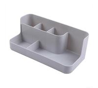 Fauhapyway Porte-brosse à dents 5 fentes avec trou d'évacuation | 5 fentes spacieuses, trou d'évacuation eau, empêche moisissure, pour idéal famille nombreuse(Gray)