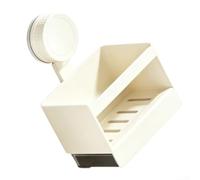 Fauhapyway Porte-savon mural à ventouse Blanc crème