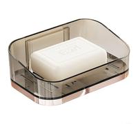 Fauhapyway Porte-savon mural magnétique à drainage rapide avec plateau amovible pour salle de bain et cuisine, installation sans perçage (or rose)