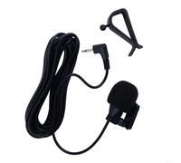 Fauhapyway Pour microphone externe Pioneer - Récepteur radio stéréo de voiture - 3 mètres - Connecteur 2,5 mm - Avec support - Housse en mousse coupe-vent - Noir