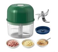Fauhapyway pour mini Hachoir Électrique 260ml Rechargeable Type-C pour | Rechargeable Type- pour c, fil, autonomie longue, pour idéal , camping, RV, cuisine nomade(Green)