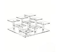 Fauhapyway Présentoir à 9 étages en acrylique pour boîtes mystères, jouets, gâteaux, desserts, objets de collection (transparent)