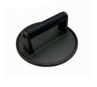 Fauhapyway Presse à griller ronde en fonte, 16 cm robuste pour une cuisson uniforme, presse à viande pour barbecue à gaz, charbon de bois, four