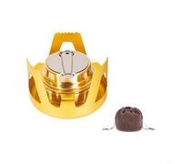 Fauhapyway Réchaud de camping portable ultraléger - Brûleur en laiton résistant aux fuites avec poignée pliable, utilisation efficace du carburant pour la randonnée, la randonnée, la cuisine en plein