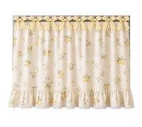 Fauhapyway Rideau de cuisine rustique à motif floral pour cuisinière 77 x 55 cm (G)