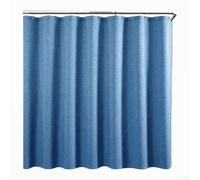 Fauhapyway Rideau de Douche Lourd Ourlet Lesté pour Intimité(blue) | Tissu polyester imperméable, technologie 4 couches, garde la salle de bain sèche, pour idéal douche quotidienne