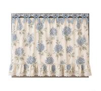 Fauhapyway Rideau de four rustique avec bordure en dentelle, housse de cuisinière en polyester à motif floral, 76 x 55 cm, décoration de cuisine (B)
