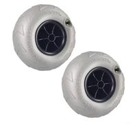 Fauhapyway Roues de ballons de plage, pour kayak, chariot, grand diamètre, pneus de sable, roues de chariot de transport de canoë 205 mm x 115 mm, PVC gris