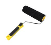 Fauhapyway Rouleau à mastic mural en nylon de 22,9 cm avec poils longs pour plâtre, dessin, projets d'amélioration de la maison (noir)