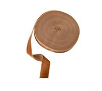 Fauhapyway Rouleau de ruban décoratif en velours de 10 m - Flocage d'un côté - Pour emballage de cadeaux - Couronne d'arbre - Bricolage - Bricolage - Artisanat - Marron - 2,5 cm