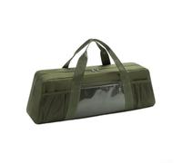 Fauhapyway Sac de rangement pour barbecue Vert | Capacité de 55,9 x 16,5 x 18,3 cm, peut contenir des pinces, spatules, brosses, tissu robuste, 3 poches pour épices, gants