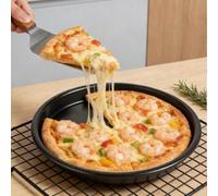Fauhapyway Set Plaque Pizza 28cm Cuisson Uniforme Antiadhésif | Acier pour durable, revêtement antiadhésif, cuisson croustillante, 28cm diamètre, four domestique(9 Inches)