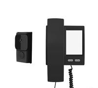 Fauhapyway Sonnette vidéo intelligente avec système d'interphone avec moniteur bidirectionnel pour vision nocturne 6 sonneries pas de WiFi nécessaire (Noir)